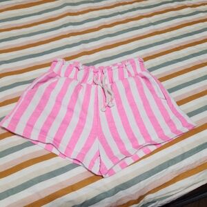Zara Pink Striped Shorts